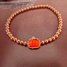 Lade das Bild in den Galerie-Viewer, Halloween Series Orange Pumpkin Spooky Mood Stretch Bracelet/Stud Earrings, Fashion Jewelry, Unique Gifts