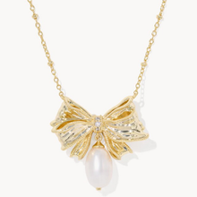 Carregar imagem no visualizador da galeria, Bowknot Jewelry Collection For Women Enamel Gold Bow Necklace Earrings Set Natural Freshwater Pearl Rhinestone Inlaid Sweet Fashion Jewelry Multiple Styles