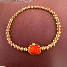 Lade das Bild in den Galerie-Viewer, Halloween Series Orange Pumpkin Spooky Mood Stretch Bracelet/Stud Earrings, Fashion Jewelry, Unique Gifts