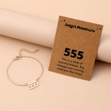Carregar imagem no visualizador da galeria, Angel Number Bracelet 777 Stainless Steel Lucky Number Charm Spiritual Manifestation Dainty Bracelet