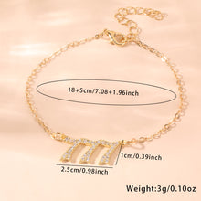 Lade das Bild in den Galerie-Viewer, Gold Plated Angel Number Bracelets Shiny Cubic Zirconia 111 222 333 777 Spiritual Manifestation Jewelry For Women