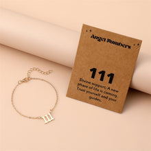 Carregar imagem no visualizador da galeria, Angel Number Bracelet 777 Stainless Steel Lucky Number Charm Spiritual Manifestation Dainty Bracelet