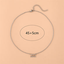 Cargar imagen en el visor de la galería, Dainty Stainless Steel Angel Number Necklace 111 222 333 777 Minimalist Spiritual Lucky Number Pendant Necklace