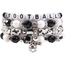 Lade das Bild in den Galerie-Viewer, Sports Game Day Bracelet Set Hockey Volleyball Baseball Soccer Softball Theme Heishi Clay Bead Stackable Bracelets Multi‑Style Sport Fan Charm Wrist Jewelry Gift for Women Girls