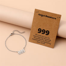 Carregar imagem no visualizador da galeria, Angel Number Bracelet 777 Stainless Steel Lucky Number Charm Spiritual Manifestation Dainty Bracelet