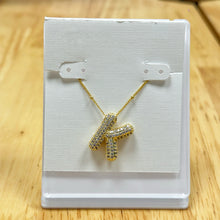 Load image into Gallery viewer, Gold Letter Initial A-Z Short Pendant Necklace, Cubic Zirconia Inlaid, Fashion Jewelry, Unique Gifts