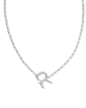 Lade das Bild in den Galerie-Viewer, Silver Letter Initial A-Z Short Pendant Necklace in White Pearl, Fashion Jewelry, Unique Gifts