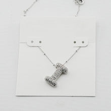 Load image into Gallery viewer, Silver Letter Initial A-Z Short Pendant Necklace, Cubic Zirconia Inlaid, Fashion Jewelry, Unique Gifts