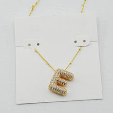 Load image into Gallery viewer, Gold Letter Initial A-Z Short Pendant Necklace, Cubic Zirconia Inlaid, Fashion Jewelry, Unique Gifts