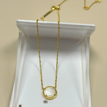 Load image into Gallery viewer, Volleyball Short Pendant Necklace in White Mother-of-Pearl,Fashion Jewelry, Unique Gifts