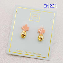 Load image into Gallery viewer, Colorful Cross with Round beads Stud Earrings for Women Birthday Gifts, Unique Gift