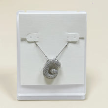 Load image into Gallery viewer, Silver Letter Initial A-Z Short Pendant Necklace, Cubic Zirconia Inlaid, Fashion Jewelry, Unique Gifts