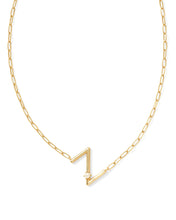 Cargar imagen en el visor de la galería, Gold Letter Initial A-Z Short Pendant Necklace in White Pearl, Fashion Jewelry, Unique Gifts