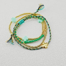 Lade das Bild in den Galerie-Viewer, Boho Multilayer Beaded Bracelet Set Colorful Seed Bead Cross Charm Braided Tassel Adjustable Bracelets Bohemian Jewelry