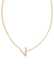 Cargar imagen en el visor de la galería, Gold Letter Initial A-Z Short Pendant Necklace in White Pearl, Fashion Jewelry, Unique Gifts