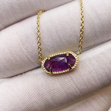 Carica l'immagine nel visualizzatore di Gallery, Amethyst Natural Crystal Gemstone Pendant Necklace for Women, Fashion Jewelry, Unique Gifts