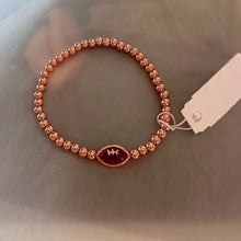 Lade das Bild in den Galerie-Viewer, Orange Goldstone Football Stretch Bracelet/Stud Earrings, Fashion Jewelry, Unique Gifts
