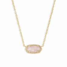 Load image into Gallery viewer, Geometric Rose Quartz Gemstone Pendant Necklace for Women, Fashion Jewelry, Unique Gifts