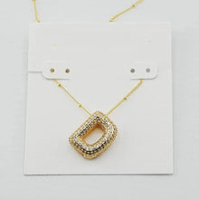 Load image into Gallery viewer, Gold Letter Initial A-Z Short Pendant Necklace, Cubic Zirconia Inlaid, Fashion Jewelry, Unique Gifts
