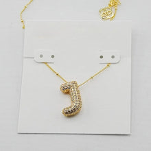 Load image into Gallery viewer, Gold Letter Initial A-Z Short Pendant Necklace, Cubic Zirconia Inlaid, Fashion Jewelry, Unique Gifts