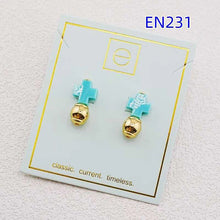 Load image into Gallery viewer, Colorful Cross with Round beads Stud Earrings for Women Birthday Gifts, Unique Gift