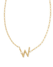 Cargar imagen en el visor de la galería, Gold Letter Initial A-Z Short Pendant Necklace in White Pearl, Fashion Jewelry, Unique Gifts