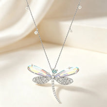 Load image into Gallery viewer, Silver Plated Cubic Zirconia Crystal Dragonfly Necklaces Earrings Bracelets Rings Bridal Wedding Jewelry for Women