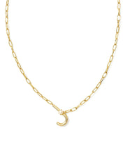 Cargar imagen en el visor de la galería, Gold Letter Initial A-Z Short Pendant Necklace in White Pearl, Fashion Jewelry, Unique Gifts