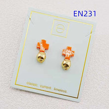 Load image into Gallery viewer, Colorful Cross with Round beads Stud Earrings for Women Birthday Gifts, Unique Gift