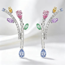 Load image into Gallery viewer, Silver Plated Cubic Zirconia Crystal Dragonfly Necklaces Earrings Bracelets Rings Bridal Wedding Jewelry for Women