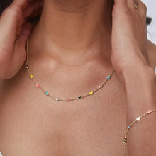 Load image into Gallery viewer, Heart Neon Pink Magnesite&Multi Mix Strand Necklace Layering Set,Fashion Jewelry, Unique Gifts