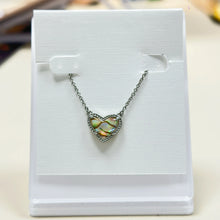 Lade das Bild in den Galerie-Viewer, Heart Natural Crystal Gemstone Adjustable Pendant Necklace for Women, Fashion Jewelry