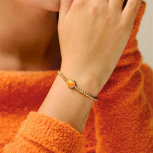 Lade das Bild in den Galerie-Viewer, Halloween Series Orange Pumpkin Spooky Mood Stretch Bracelet/Stud Earrings, Fashion Jewelry, Unique Gifts