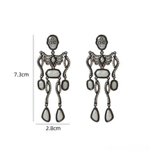 Carica l'immagine nel visualizzatore di Gallery, Halloween Skeleton Punk Gotham Style Stud Earrings for Women, Fashion Jewelry, Unique Gifts