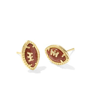 Lade das Bild in den Galerie-Viewer, Orange Goldstone Football Stretch Bracelet/Stud Earrings, Fashion Jewelry, Unique Gifts
