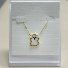 Lade das Bild in den Galerie-Viewer, Halloween Spooky Ghost Short Pendant Necklace for Women, Fashion Jewelry, Unique Gifts