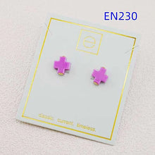 Cargar imagen en el visor de la galería, Fashion Jewelry New Colorful Cross Stud Earrings for Women Birthday Gifts, Unique Gift