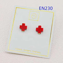 Cargar imagen en el visor de la galería, Fashion Jewelry New Colorful Cross Stud Earrings for Women Birthday Gifts, Unique Gift