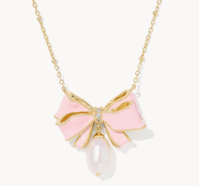 Carregar imagem no visualizador da galeria, Bowknot Jewelry Collection For Women Enamel Gold Bow Necklace Earrings Set Natural Freshwater Pearl Rhinestone Inlaid Sweet Fashion Jewelry Multiple Styles