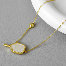 Charger l'image dans la galerie, Pickleball Short Pendant Necklace in Ivory Mother-of-Pearl,Fashion Jewelry,Unique Gifts
