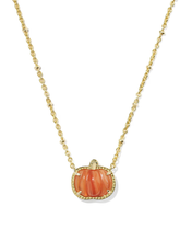Charger l'image dans la galerie, Pumpkin Gold Short Pendant Necklace in Orange Banded Agate, Fashion Jewelry, Unique Gifts
