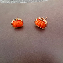 Load image into Gallery viewer, Halloween Series Orange Pumpkin Spooky Mood Stretch Bracelet/Stud Earrings, Fashion Jewelry, Unique Gifts
