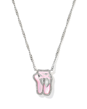 Load image into Gallery viewer, Ballet Short Pendant Necklace in Blush Mother-of-Pearl,Fashion Jewelry, Unique Gifts
