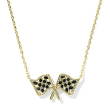 Lade das Bild in den Galerie-Viewer, Checkered Flag Short Pendant Necklace for Women, Fashion Jewelry, Unique Gifts
