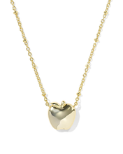 Carica l'immagine nel visualizzatore di Gallery, Apple Gold Short Pendant Necklace in Red Illusion, Fashion Jewelry, Unique Gifts
