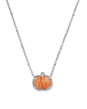 Charger l'image dans la galerie, Pumpkin Gold Short Pendant Necklace in Orange Banded Agate, Fashion Jewelry, Unique Gifts
