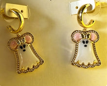 Load image into Gallery viewer, Minnie Mouse Ghost Short Pendant Necklace/Earrings, Fashion Jewelry, Unique Gifts
