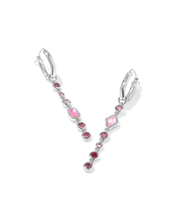 Carregar imagem no visualizador da galeria, Multi/White Pink Mix Crystal Illusion Strand Necklace/Huggie Earrings/Bracelet Jewelry Set for Women, Fashion Jewelry, Unique Gifts

