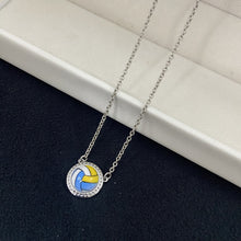 Carregar imagem no visualizador da galeria, Blue Volleyball Short Pendant Necklace,Fashion Jewelry,Unique Gifts
