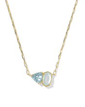 Cargar imagen en el visor de la galería, Colorful Birthstones Short Pendant Necklace for Women, Fashion Jewelry, Unique Gifts
